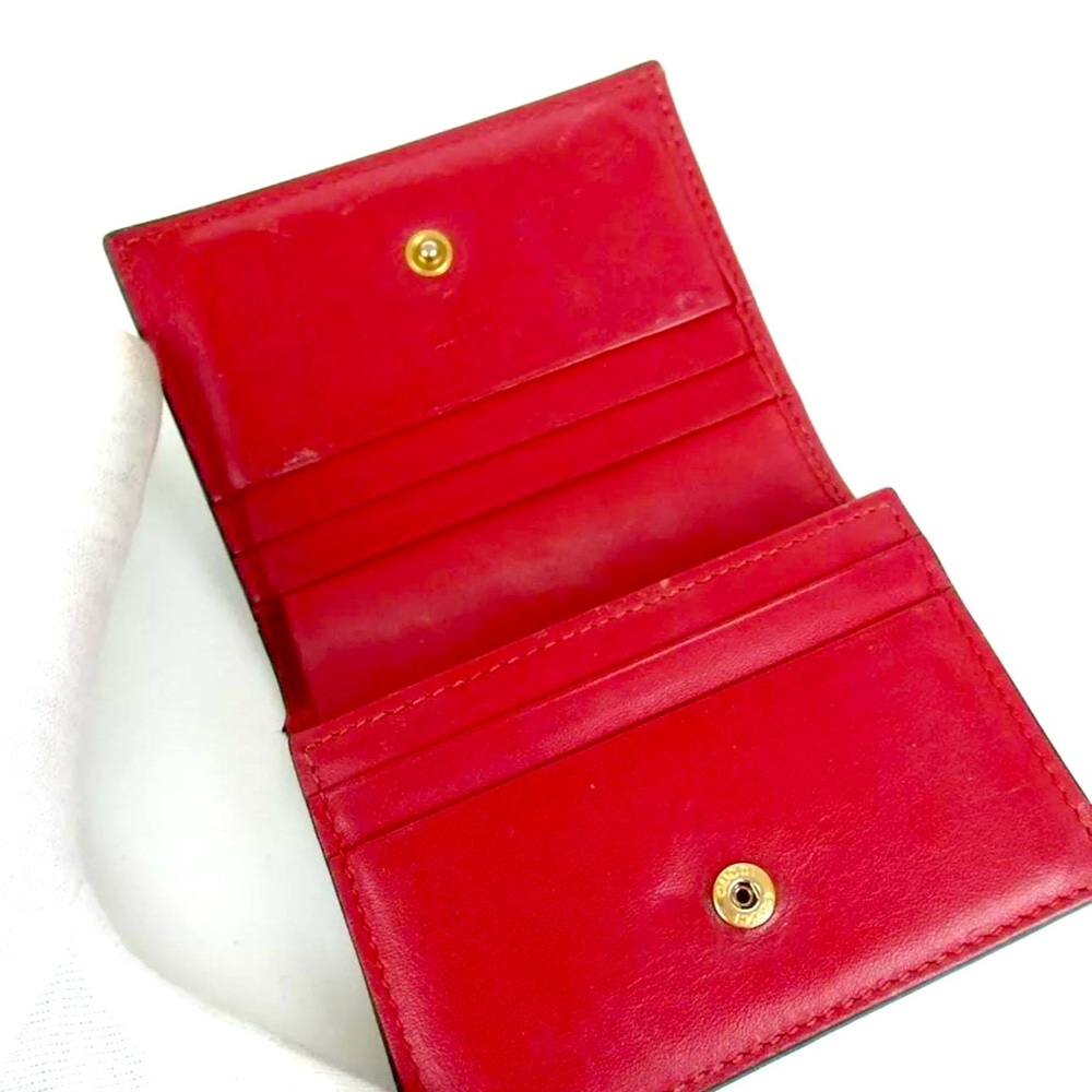 Authentic GUCCI 476050.1147 GG Supreme Cherry wallet PVC/leather MINT - Picture 9 of 13